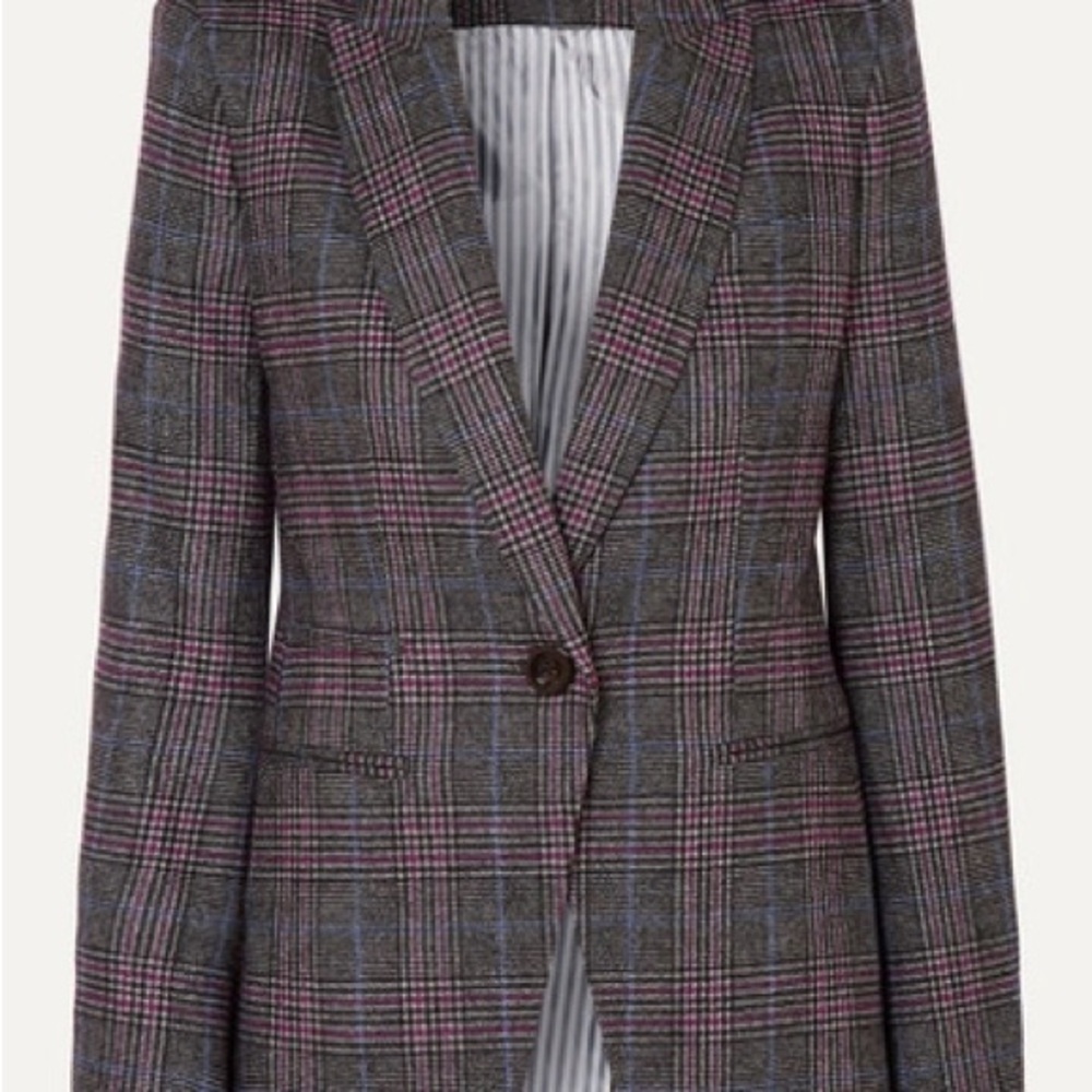 Veronica Beard Grey Plaid Blazer